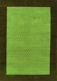 Abstract Green Contemporary Rug, con364grn