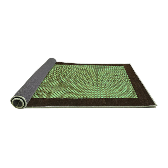 Sideview of Abstract Turquoise Contemporary Rug, con364turq