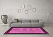 Machine Washable Abstract Purple Contemporary Area Rugs in a Living Room, wshcon364pur