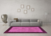 Machine Washable Abstract Purple Contemporary Rug, wshcon364pur