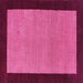 Square Machine Washable Abstract Pink Contemporary Rug, wshcon364pnk