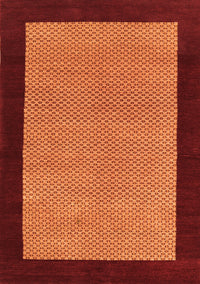 Abstract Orange Contemporary Rug, con364org