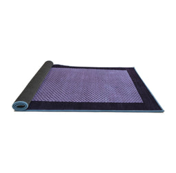 Sideview of Abstract Blue Contemporary Rug, con364blu