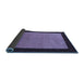 Sideview of Abstract Blue Contemporary Rug, con364blu