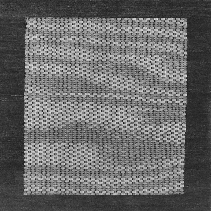 Round Machine Washable Abstract Gray Contemporary Rug, wshcon364gry