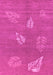 Machine Washable Abstract Pink Contemporary Rug, wshcon365pnk