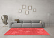 Contemporary Red Washable Rugs