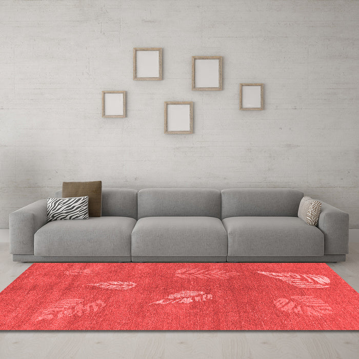 Contemporary Red Washable Rugs