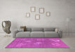 Machine Washable Abstract Purple Contemporary Area Rugs in a Living Room, wshcon365pur