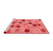 Contemporary Red Washable Rugs