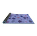 Sideview of Abstract Blue Contemporary Rug, con366blu