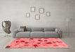 Contemporary Red Washable Rugs