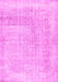 Machine Washable Abstract Pink Contemporary Rug, wshcon367pnk