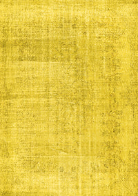 Abstract Yellow Contemporary Rug, con367yw