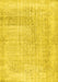 Abstract Yellow Contemporary Rug, con367yw