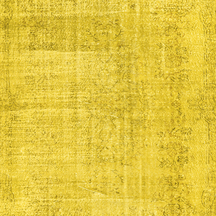 Abstract Yellow Contemporary Rug, con367yw