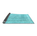 Sideview of Abstract Light Blue Contemporary Rug, con367lblu