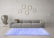 Machine Washable Abstract Blue Contemporary Rug in a Living Room, wshcon367blu