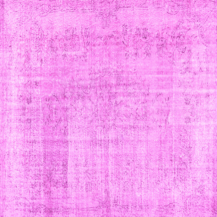 Square Machine Washable Abstract Pink Contemporary Rug, wshcon367pnk
