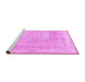 Sideview of Machine Washable Abstract Pink Contemporary Rug, wshcon367pnk