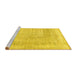 Sideview of Machine Washable Abstract Yellow Contemporary Rug, wshcon367yw