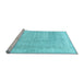 Sideview of Machine Washable Abstract Light Blue Contemporary Rug, wshcon367lblu