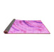 Sideview of Abstract Pink Contemporary Rug, con368pnk