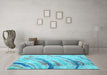 Machine Washable Abstract Light Blue Contemporary Rug in a Living Room, wshcon368lblu