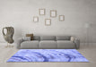 Machine Washable Abstract Blue Contemporary Rug in a Living Room, wshcon368blu