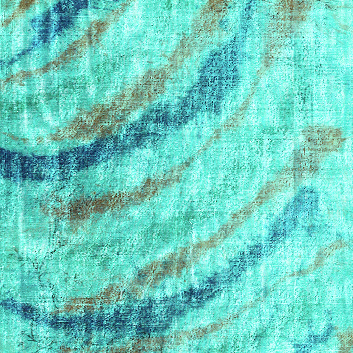 Abstract Turquoise Contemporary Rug, con368turq