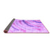 Sideview of Abstract Purple Contemporary Rug, con368pur