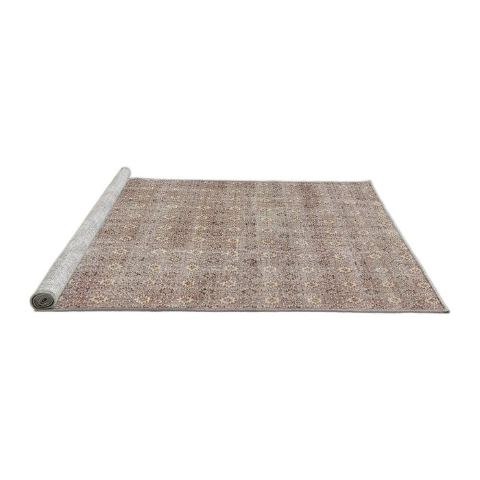 Serging Thickness of Machine Washable Contemporary Desert Sand Beige Rug, wshcon369