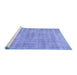 Sideview of Machine Washable Abstract Blue Contemporary Rug, wshcon369blu