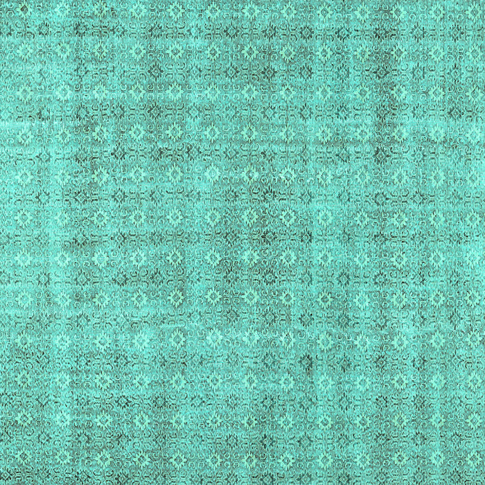 Square Abstract Turquoise Contemporary Rug, con369turq