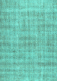 Abstract Turquoise Contemporary Rug, con369turq