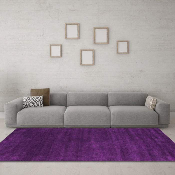 Machine Washable Abstract Pink Contemporary Rug in a Living Room, wshcon36pnk