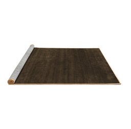 Sideview of Machine Washable Abstract Brown Contemporary Rug, wshcon36brn
