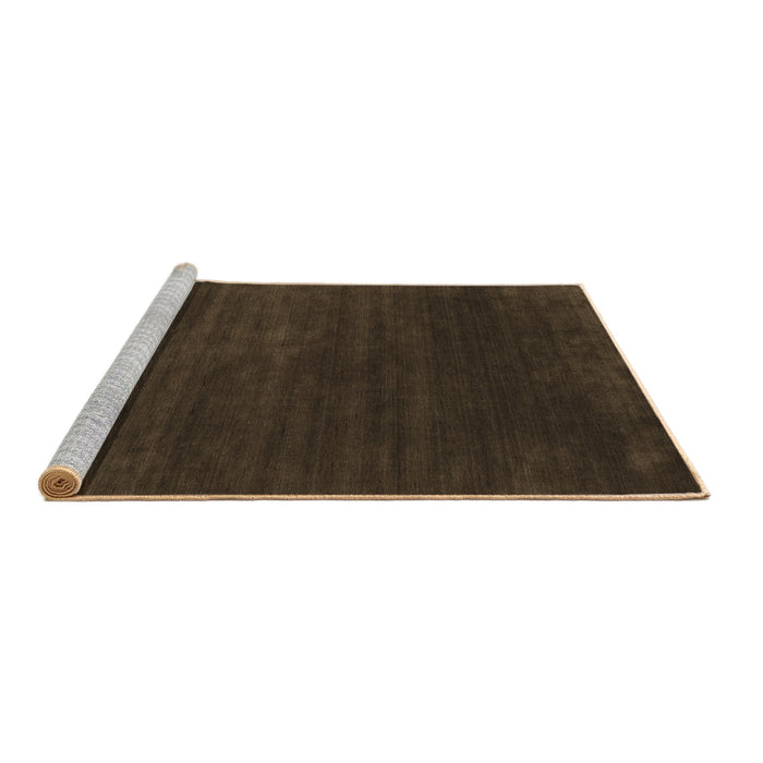 Sideview of Machine Washable Abstract Brown Contemporary Rug, wshcon36brn