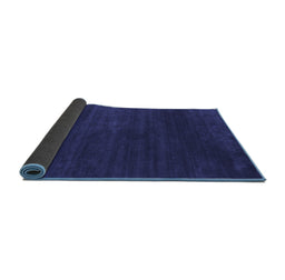 Sideview of Abstract Blue Contemporary Rug, con36blu