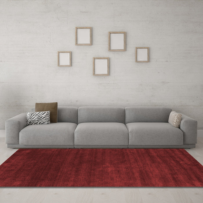 Contemporary Red Washable Rugs
