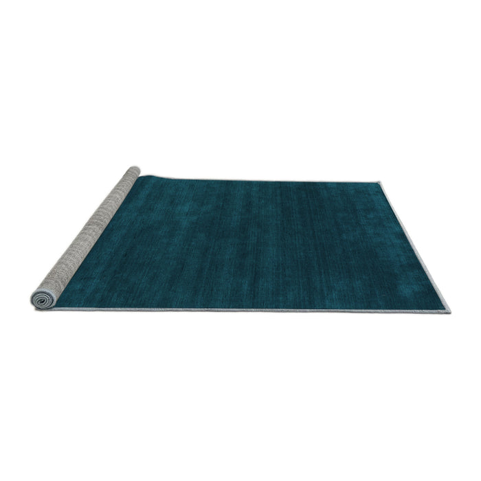Sideview of Machine Washable Abstract Light Blue Contemporary Rug, wshcon36lblu