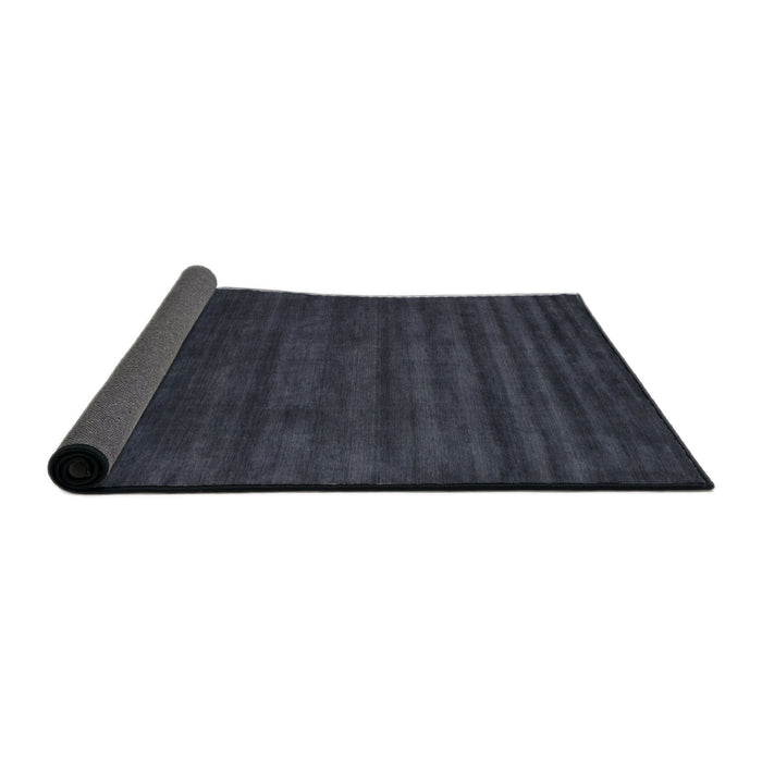 Thickness of Contemporary Dark Slate Blue Modern Rug, con37