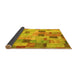 Sideview of Patchwork Yellow Transitional Rug, con370yw