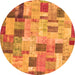 Square Patchwork Orange Transitional Rug, con370org