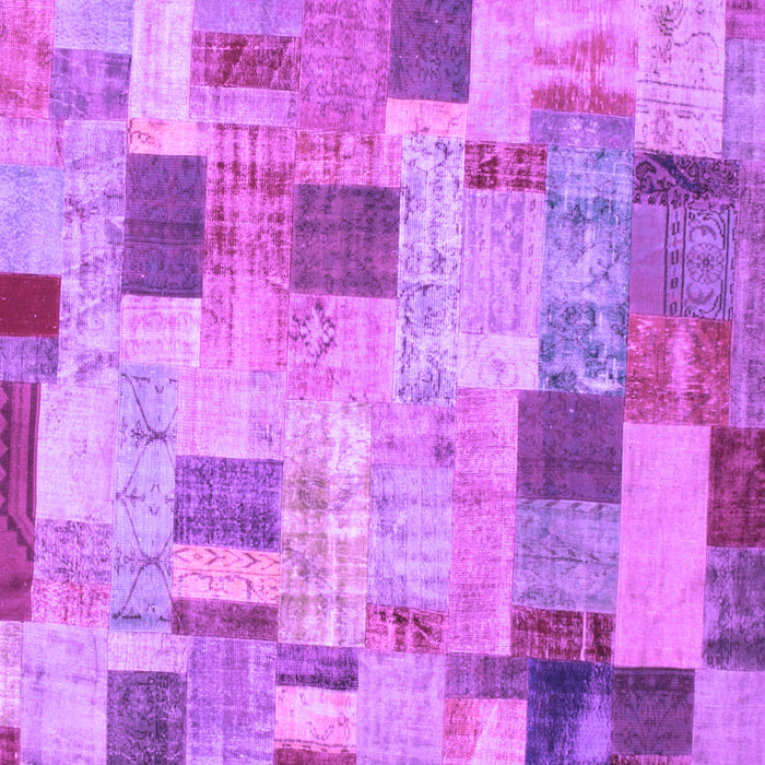 Patchwork Purple Transitional Rug, con370pur
