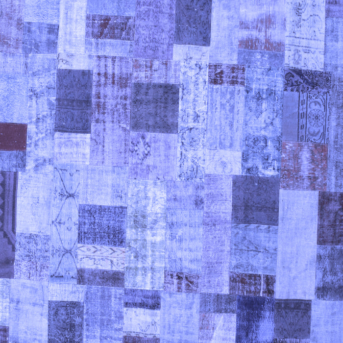 Patchwork Blue Transitional Rug, con370blu