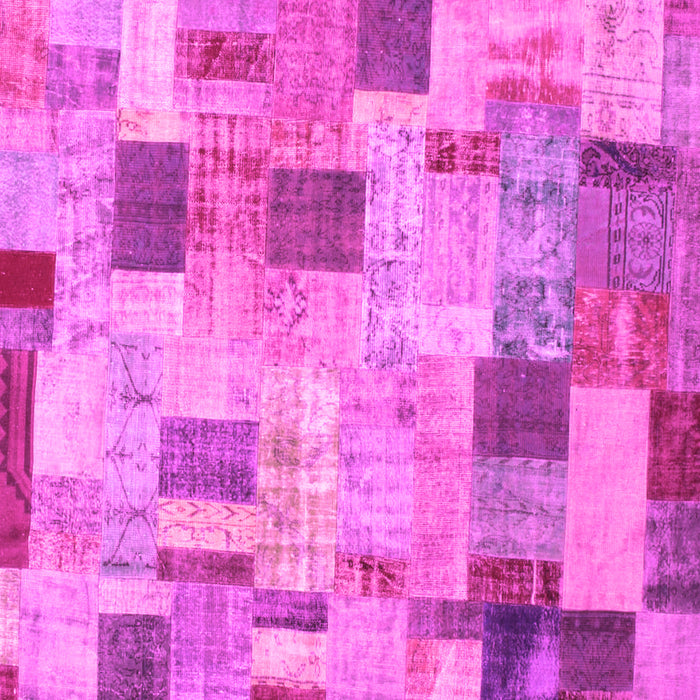 Patchwork Pink Transitional Rug, con370pnk