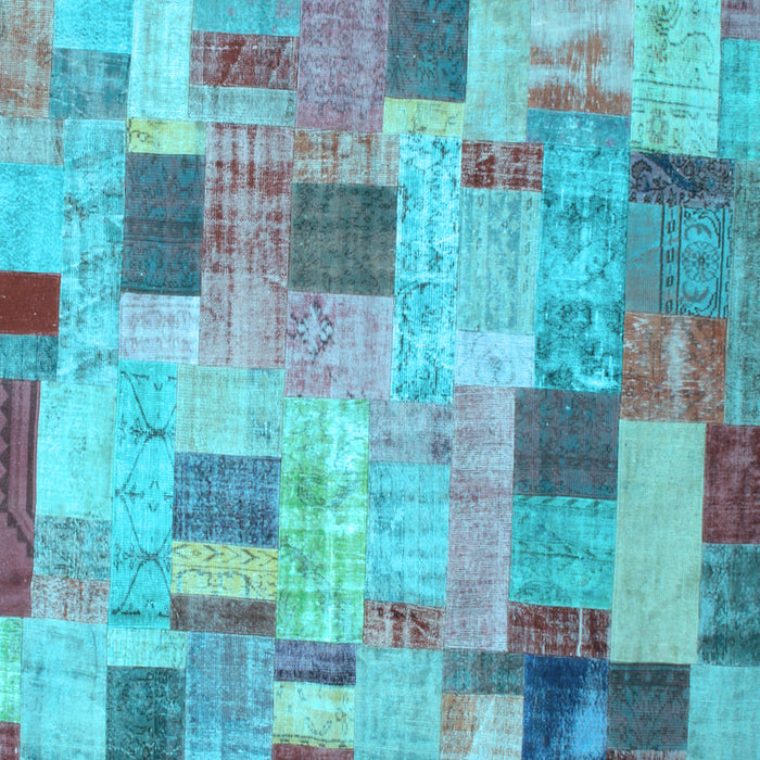 Patchwork Light Blue Transitional Rug, con370lblu