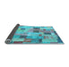 Sideview of Patchwork Light Blue Transitional Rug, con370lblu