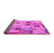 Sideview of Patchwork Pink Transitional Rug, con370pnk